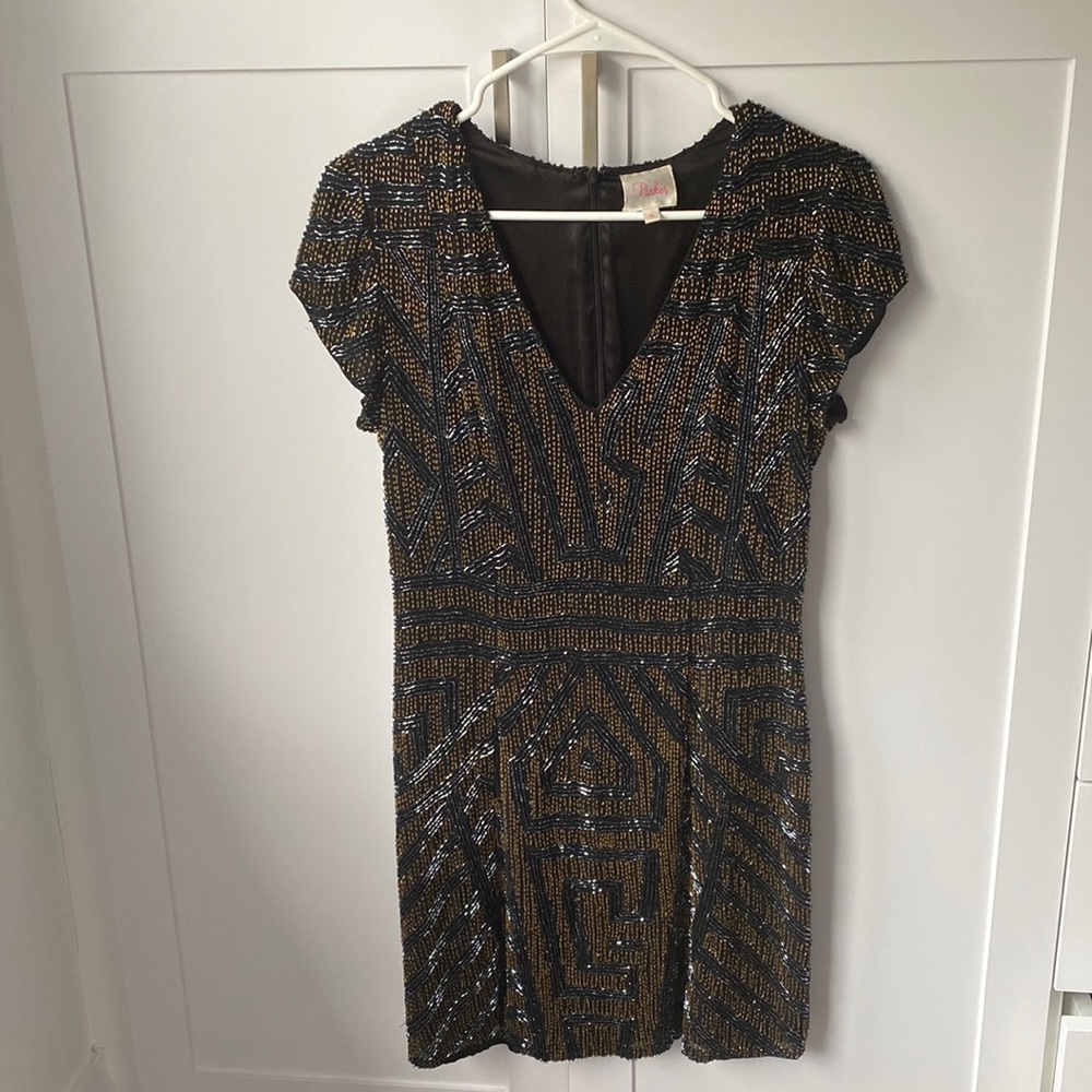 Beaded glitzy gold Parker dress